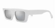 The Dylan retro cat-eye UV400 sunglasses in black or white with super dark or silver mirror lenses