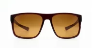 Polycarbonate wrap-around polarised sunglasses in slim fit profile
