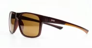 Polycarbonate wrap-around polarised sunglasses in slim fit profile