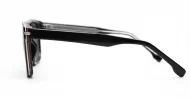 Hemi Black flat top sunglasses with pinstripe inlay dark grey lenses and inner core wire temples