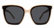 The Indigo large round-square UV400 sunglasses for women with super dark Category 3 lenses