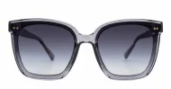 The Indigo large round-square UV400 sunglasses for women with super dark Category 3 lenses