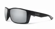 LOCS Hardcore 91143 Revo men's UV400 sunglasses in matte black with colour mirror lenses