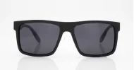 Mariner flat top polarised sunglasses textured temples metal detailing super dark lenses