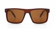 Mariner flat top polarised sunglasses textured temples metal detailing super dark lenses
