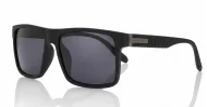 Mariner flat top polarised sunglasses textured temples metal detailing super dark lenses