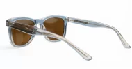 Maui Brown wayfarer polarised sunglasses with translucent grey frames brown lenses and inner core wire temples