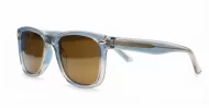 Maui Brown wayfarer polarised sunglasses with translucent grey frames brown lenses and inner core wire temples