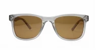 Maui Brown wayfarer polarised sunglasses with translucent grey frames brown lenses and inner core wire temples