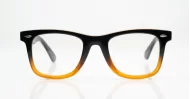Vintage wayfarer anti blue light glasses with silver pip detailing and wire-core temples