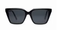 Oreo Black cat-eye polarised sunglasses with smoke lenses