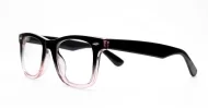 Vintage wayfarer anti blue light glasses with silver pip detailing and wire-core temples