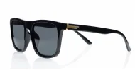 Vex wayfarer polarised sunglasses polycarbonate frames metal temple detailing
