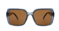 Willow oblong polarised sunglasses NZ in slim frame with temple detailing
