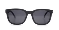Matte black men's polarised sunglasses with colour stripe arms — Stride by iPOP