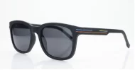 Matte black men's polarised sunglasses with colour stripe arms — Stride by iPOP