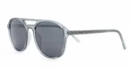 iPOP Echo compact polarised aviator sunglasses in translucent grey with dark grey lenses