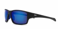 Blackwater Revo matte black sports wrap polarised sunglasses super dark mirror lenses