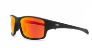 Blackwater Revo matte black sports wrap polarised sunglasses super dark mirror lenses