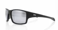 Blackwater Revo matte black sports wrap polarised sunglasses super dark mirror lenses