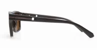 Outlaw matte brown polarised sunglasses with superdark dark brown lenses and inner core wire temples