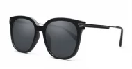 River Black large square women's UV400 sunglasses gunmetal arms