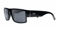 iPOP Maverick men's flat top polarised sunglasses with stripe temple detail
