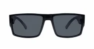 iPOP Maverick men's flat top polarised sunglasses with stripe temple detail