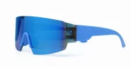 The Snowbird unisex sports shield UV400 sunglasses with vintage-inspired design and mirrored lenses