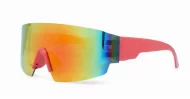The Snowbird unisex sports shield UV400 sunglasses with vintage-inspired design and mirrored lenses