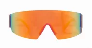 The Snowbird unisex sports shield UV400 sunglasses with vintage-inspired design and mirrored lenses