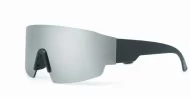 The Snowbird unisex sports shield UV400 sunglasses with vintage-inspired design and mirrored lenses