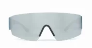 The Snowbird unisex sports shield UV400 sunglasses with vintage-inspired design and mirrored lenses