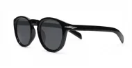 Stratos round black unisex polarised sunglasses wire temples category 3 lenses