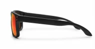 Tama red mirror revo polarised sunglasses curved wrap frame grey base lens