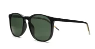 Rocket G15 round sunglasses with glossy black frames green G15 lenses and inner core wire temples
