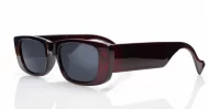 The Etta retro narrow rectangular UV400 sunglasses with super dark lenses