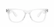 Classic vintage-shape clear anti blue light glasses with advanced flexible hinges
