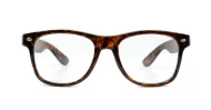 Classic vintage-shape tortoise shell blue blocker glasses with flexible hinges