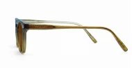 Wilbur Brown small round polarised sunglasses light brown frames dark brown lenses