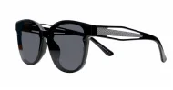 The Daylight elegant round UV400 sunglasses for women with silver temple detail and super dark lenses
