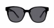 The Daylight elegant round UV400 sunglasses for women with silver temple detail and super dark lenses