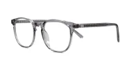 Classic round computer glasses with silver rivet detail and inner core wire temples