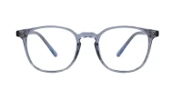 Classic round computer glasses with silver rivet detail and inner core wire temples