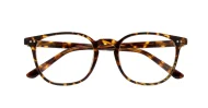 Classic round computer glasses with silver rivet detail and inner core wire temples