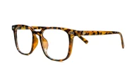 Classic rectangular anti blue light glasses in black, tortoise or clear with sturdy steel hinges