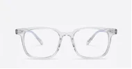 Classic rectangular anti blue light glasses in black, tortoise or clear with sturdy steel hinges