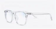 Classic rectangular anti blue light glasses in black, tortoise or clear with sturdy steel hinges
