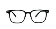 Classic rectangular anti blue light glasses in black, tortoise or clear with sturdy steel hinges