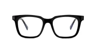 Rectangular TR90 blue light glasses in black or toffee with inner wire temples and steel hinges